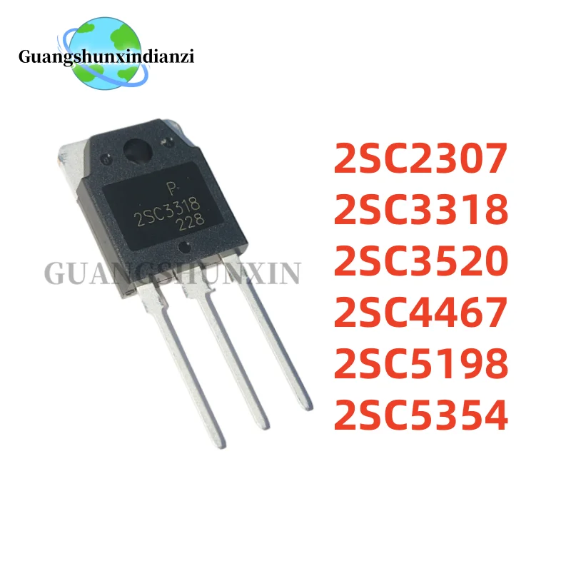 

5PCS NEW 2SC2307 2SC3318 2SC3520 2SC4467 2SC5198 2SC5354 TO-3P C2307 C3318 C3520 C4467 C5198 C5354 Best Quality In Stock