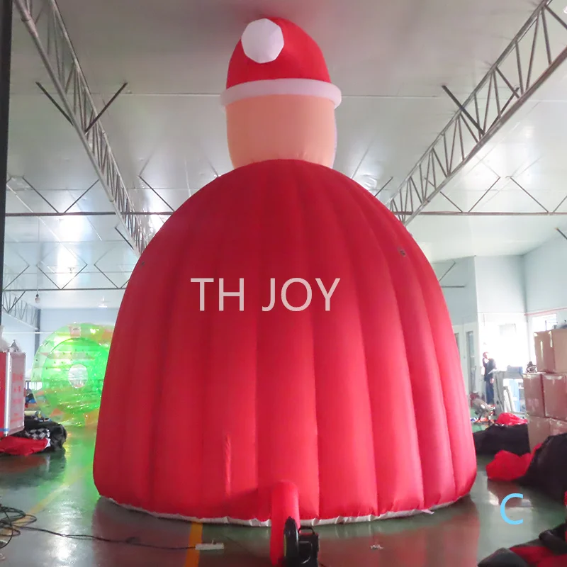 fast air shipping 2025 Christmas decoration Giant Inflatable Santa grotto outdoor inflatble Christmas house for X mas