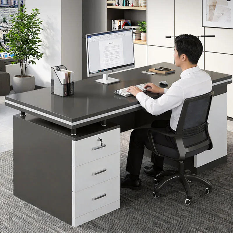 Display Minimalist Office Desk Nordic Aesthetic Design Modern Computer Office Desk Executive Decoration Ufficio Home Furniture