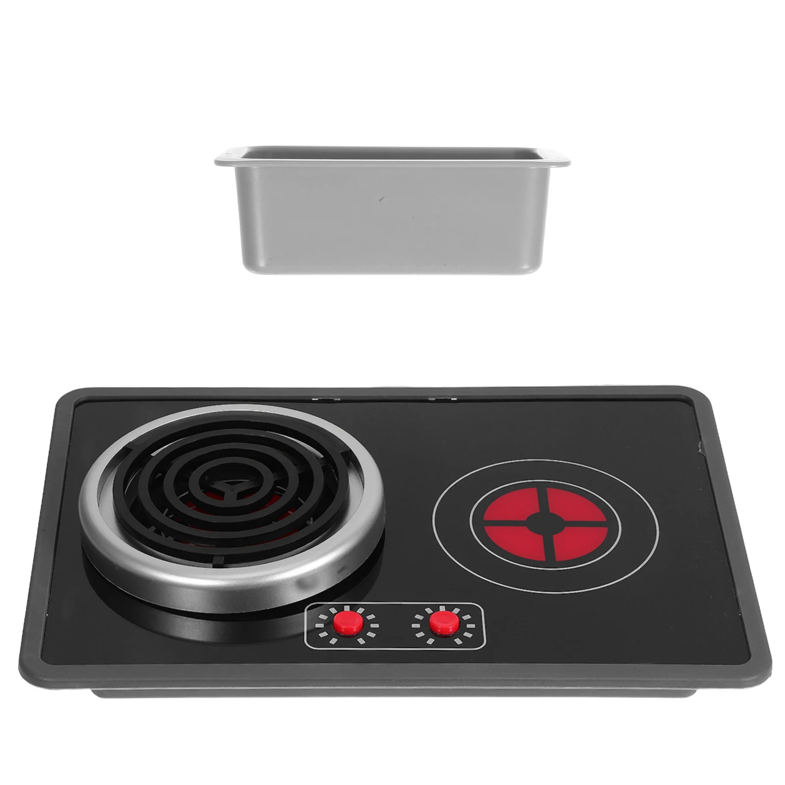 

Children Kitchen Toys Realistic Sound Light Playset Pretend Cooking Accessories Induction Stove Play Kitchen Appliances Toy