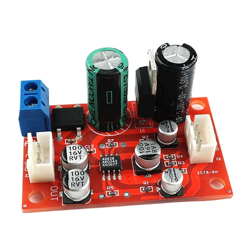 SOTAMIA NE5532 AD828 Op Amp Preamp Amplifier Audio Board Single Power Supply Mini Preamplifier Module Amplificador Profissional