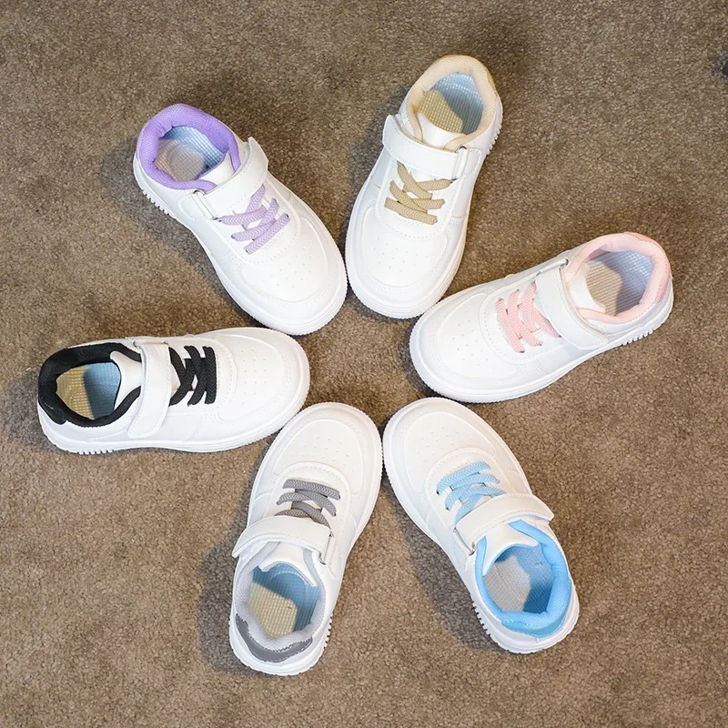 2026 Girl shoe spring Autumn Boy White Shoe Casual Running kid Shoe Anti Slip Soft Sole Sneaker kid tenis Hot selling item 20-31