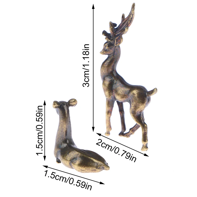Modern Sculpture Creative Copper Deer Decoration Ornaments Living Room Wine Cabinet Home Accessories Light Luxury Gifts