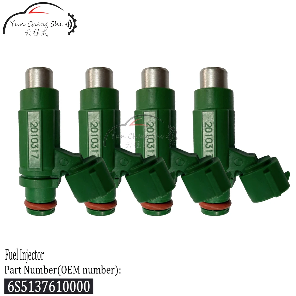 

4PCS Fuel Injector 6S5-13761-00-00 6S5137610000 Fits For Yamaha 2008-2012 PWC FX FZS Jet Boat