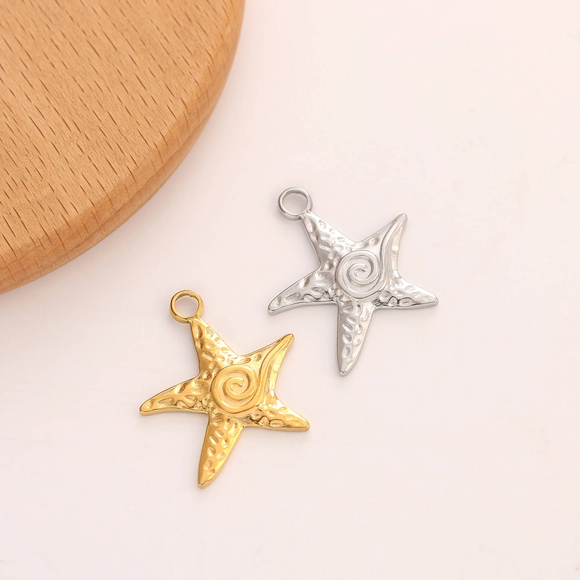 3PCS Edelstahl Charms Ozean Serie Tier Seestern Anhänger Fit Original Armband Halskette DIY Schmuck Machen Zubehör – Detail 8