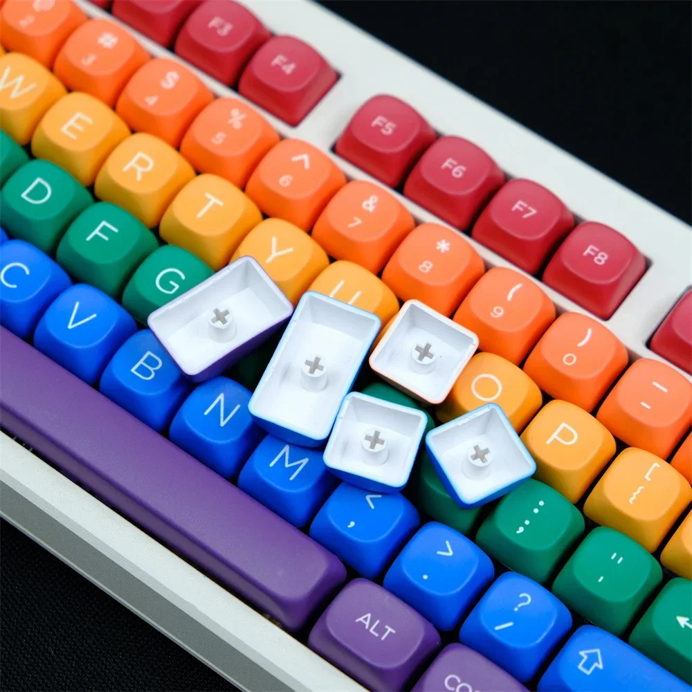 PBT Keycap 129 kunci kemuliaan MOA Keycap MOA profil lima sisi sublimasi Keycap untuk Keyboard mekanik game Keycap MX Switch