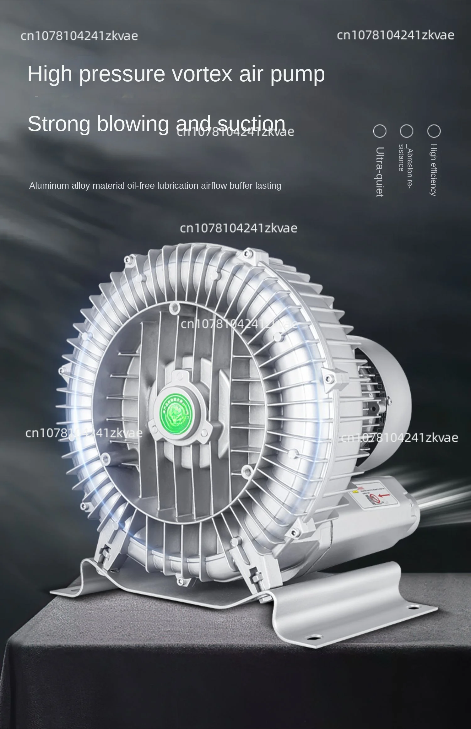 Axial Flow Vortex Fan Oxygen Booster Pump Silent High Pressure Blower 220V 750W single Three High Pressure Vortex Fan Air Pump