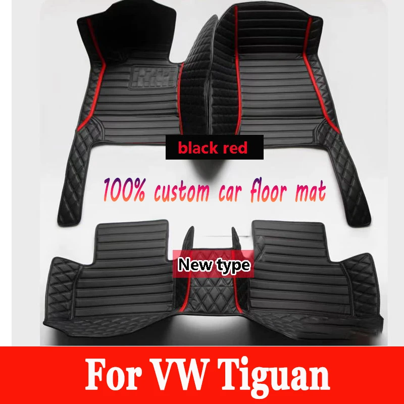 Floor Mats For VW Tiguan Allspace AD BW 2017~2022 Waterproof Carpet Car Floor Mat Tapis Voiture Car Accessories Interior