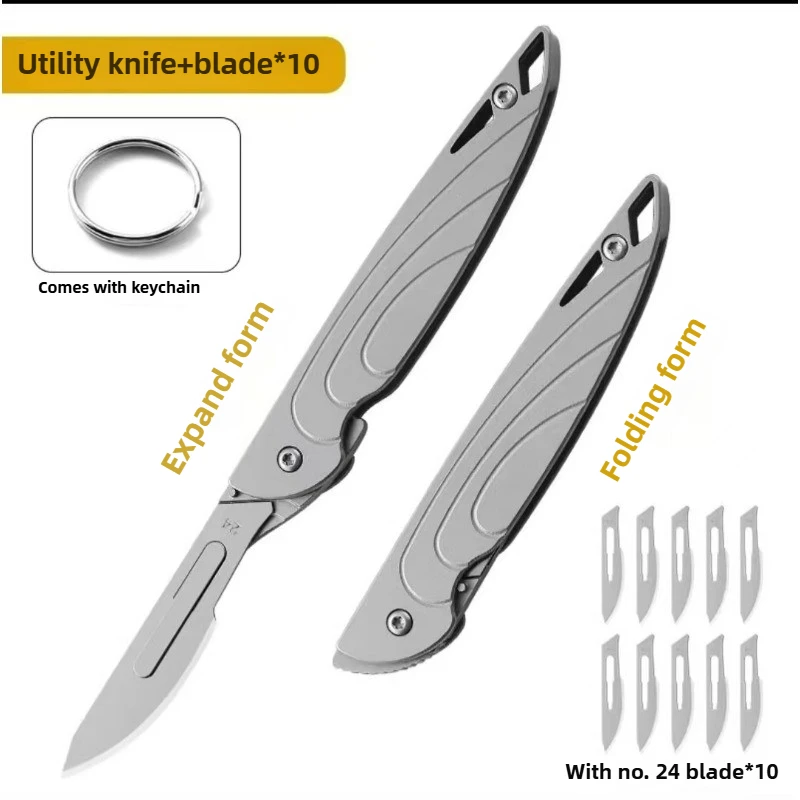 

Stainless Steel Folding Art Knife for Convenient Paper Cutting, Replacing The 24th Blade for Household Use
