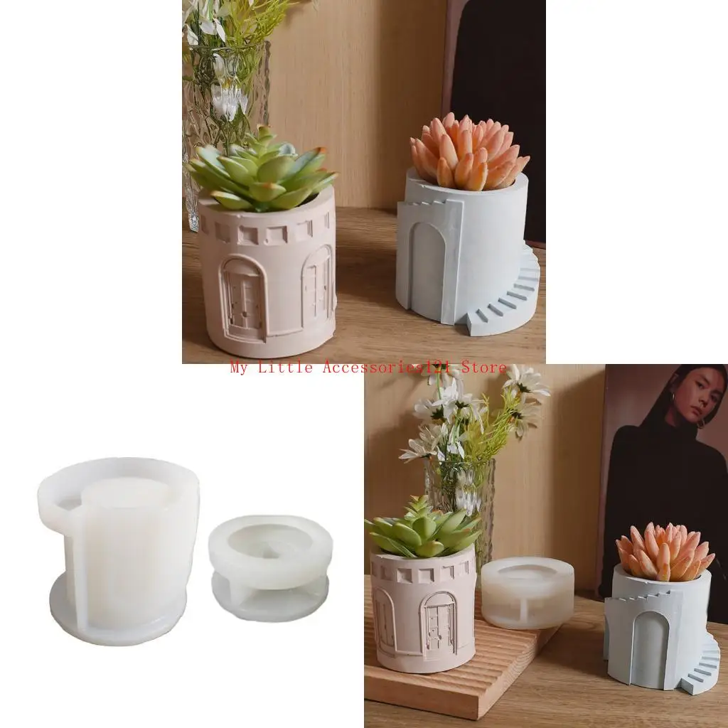Multifunctional Silicone Mold Castles Holder Moulds for Candle