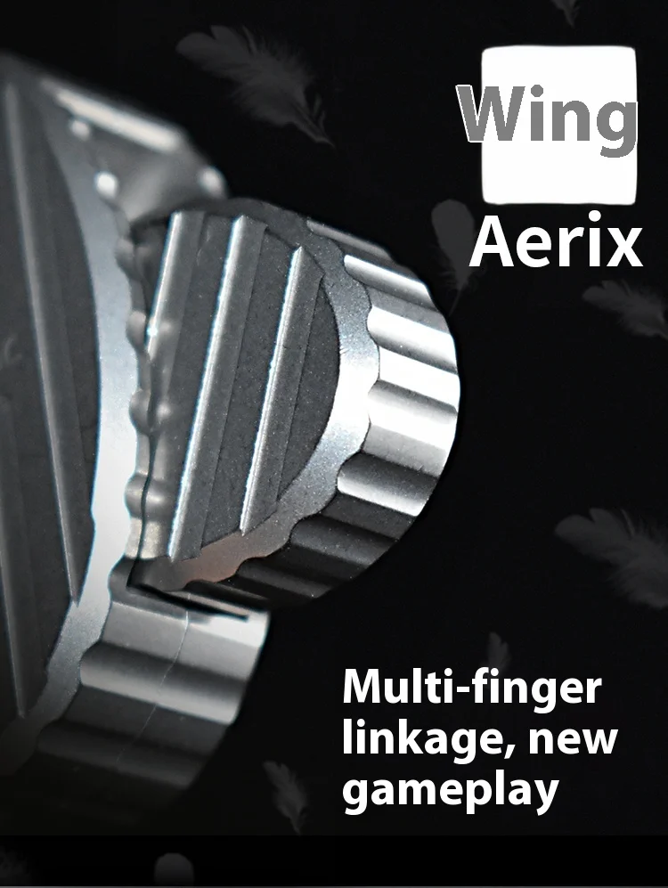 Piastra di spinta meccanica in lega di titanio Collegamento multi-dito Gioca con la punta delle dita EDC Agitarsi Giocattolo Giocattolo antistress Adulti Fidget Gadget