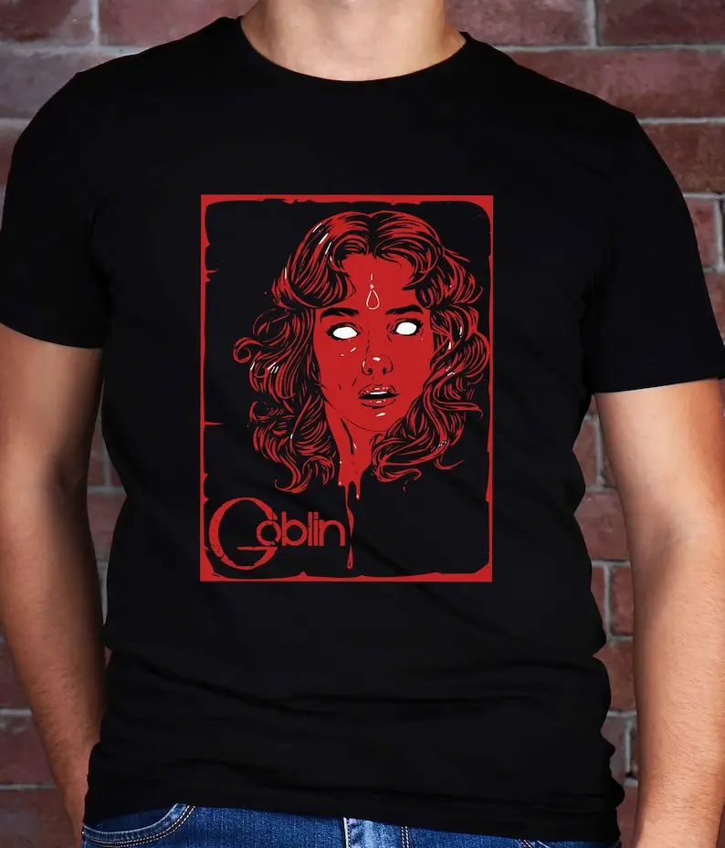 GOBLIN T Shirt Unisex Giallo, Dark Italian Horror Film, Gothic, Suspense, Band Tee S-M-L-XL-XXL-3XL-4XL Oversized