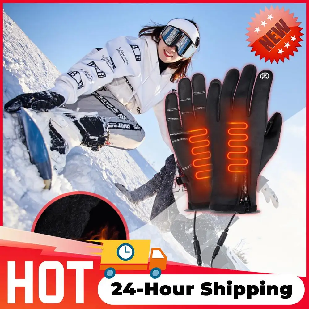 

Электрическая грелка для рук с подогревом, зимние перчатки с USB-подогревом, ветрозащитные уличные перчатки, перезаряжаемые теплые перчатки для катания на лыжах, велоспорта, пешего туризма