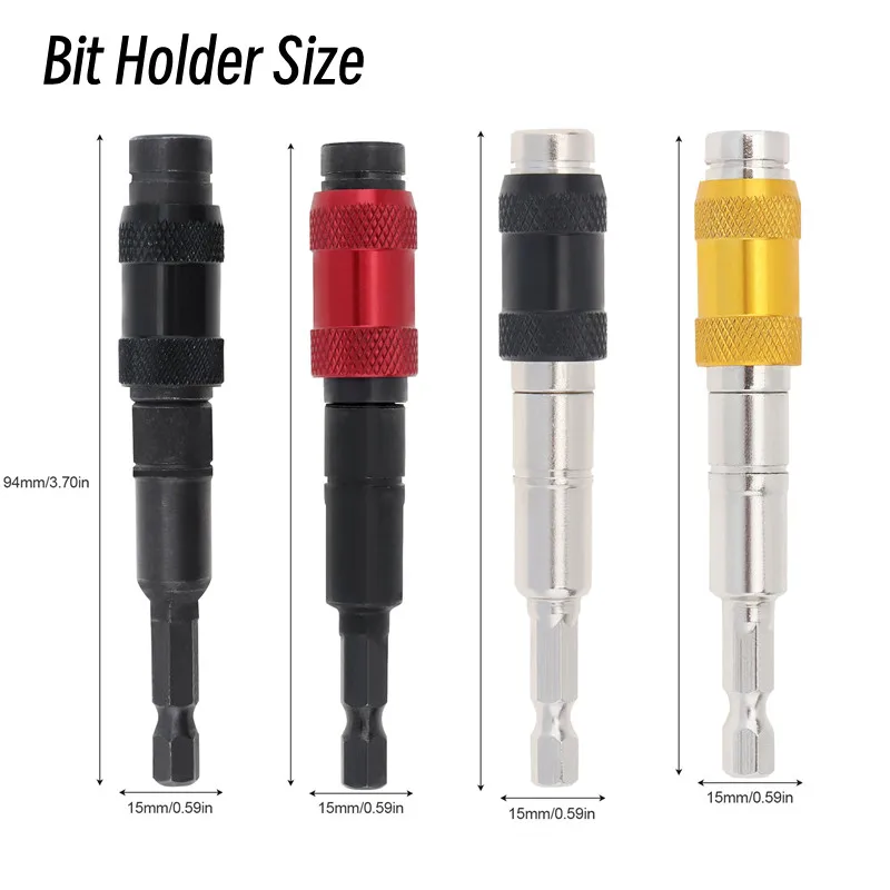 Bendable Pivoting Bit Tip Holder 1/4 Inch Magnetic Screw Drill Tip Quick Release Swiveling Screwdriver Bit Holder for Corners