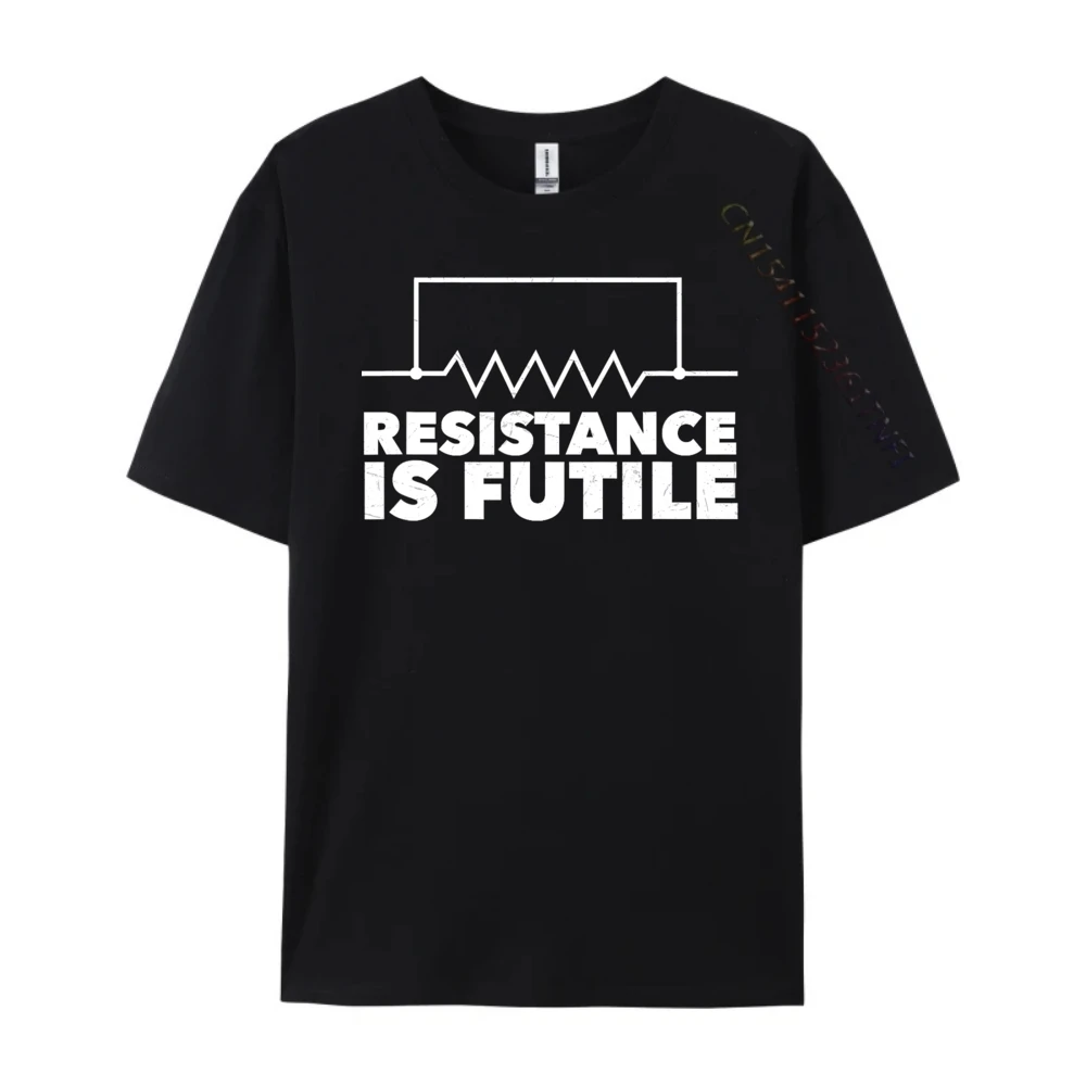 Resistance Is Futile Electrical Engineering Resistor Hiphop Mens T Shirt Camisa Printed Tees Men Luxury Designer Tshirts Game