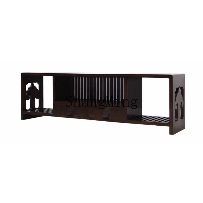 

ZHB Aesthetics New Chinese-style old elm TV cabinet Entrance foyer Audio-visual cabinet Zen furniture Paint-free logs