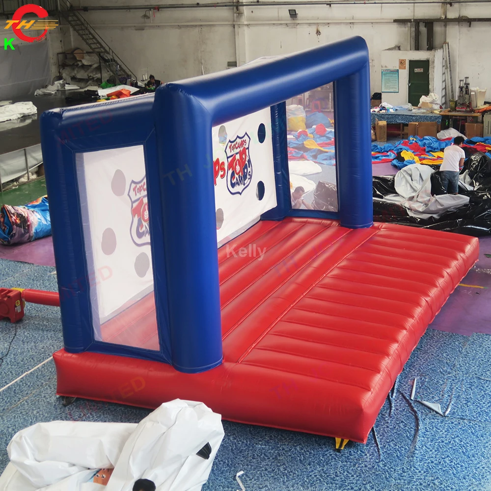 Jeu de lancer de Football gonflable géant 5x3m/6x4m, livraison rapide, but de tir de Football gonflable Commercial, loisirs de videur à vendre