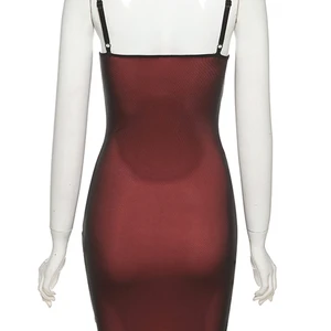 Nibber Sexy Skinny Bodycon váy chia cho phụ nữ tiệc đặc mà không có tay áo 12 Quần áo màu cam bán hàng chính - №6