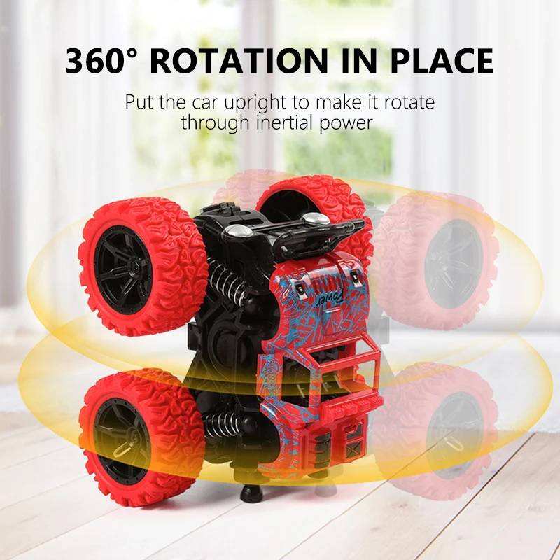 Friction Power Monster Truck SUV Four-wheel Drive Off-road Vehicle Stunt Dump Inertia Car Toy Dinosaur Children Boys Girls Gifts