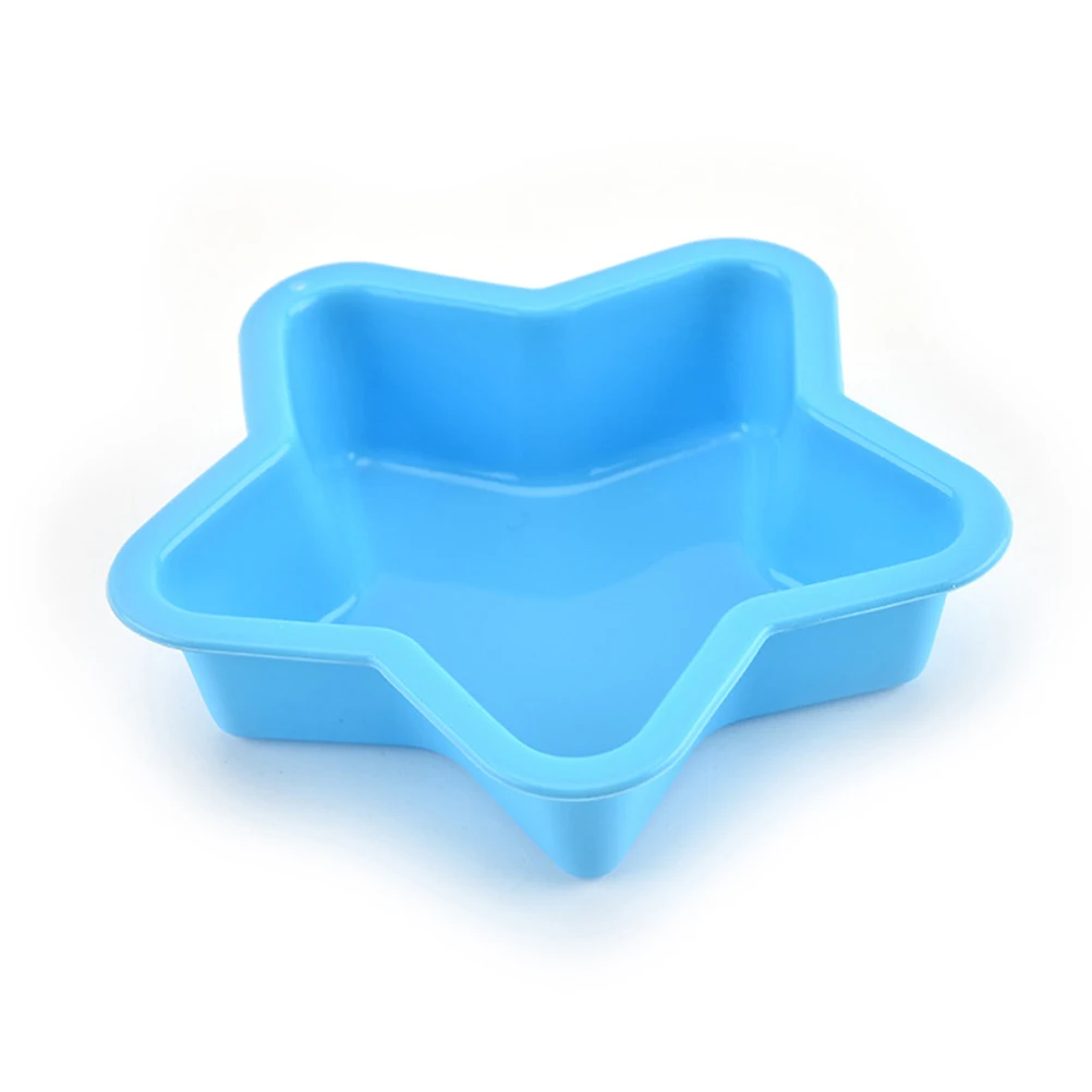 

6 Pcs Star Cake Mold Silicone Pentagram Baking Molds Reusable Kitchen Supplies Cupcake Liners Home Professional Use