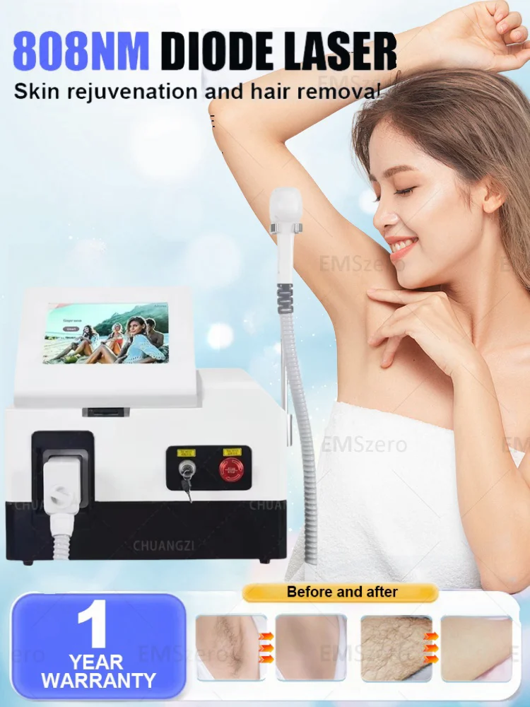 

New 3500W High Power Painless 808 Diode Laser Hair Removal Machine Ice Platinum 3 Wavelength 755 808 1064 for Salon Beauty