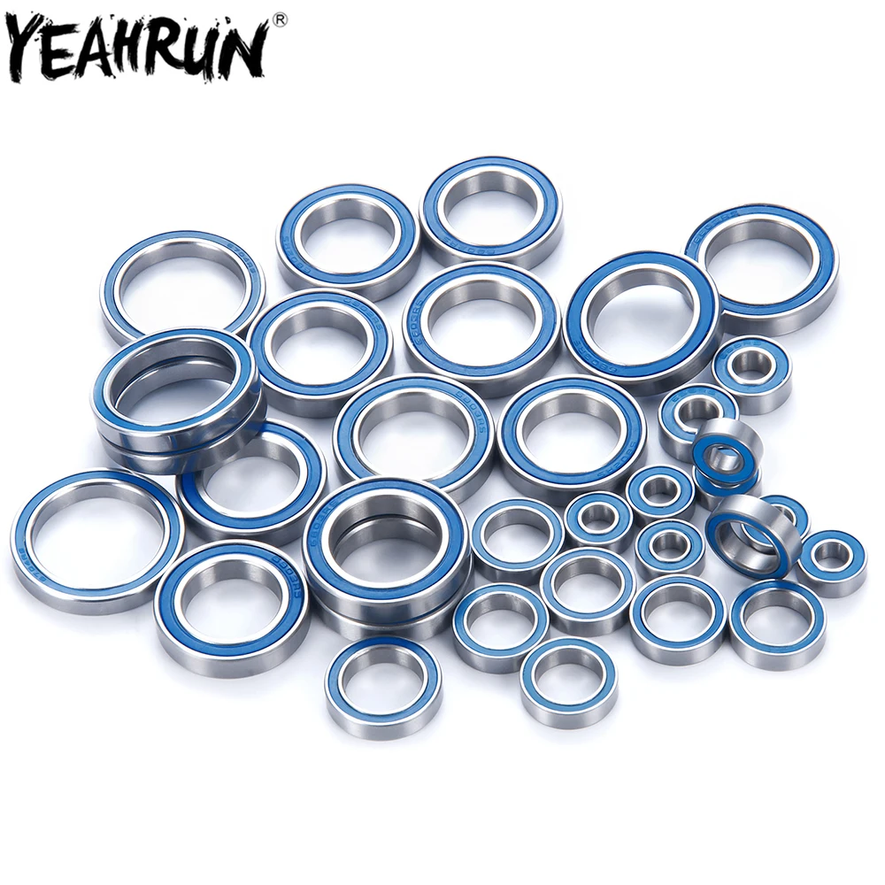 

YEAHRUN 33Pcs Ball Bearing Chrome Steel Blue Rubber Sealed For 1/5 8s X-Maxx 77086-4 RC Crawler Car Upgrade Parts