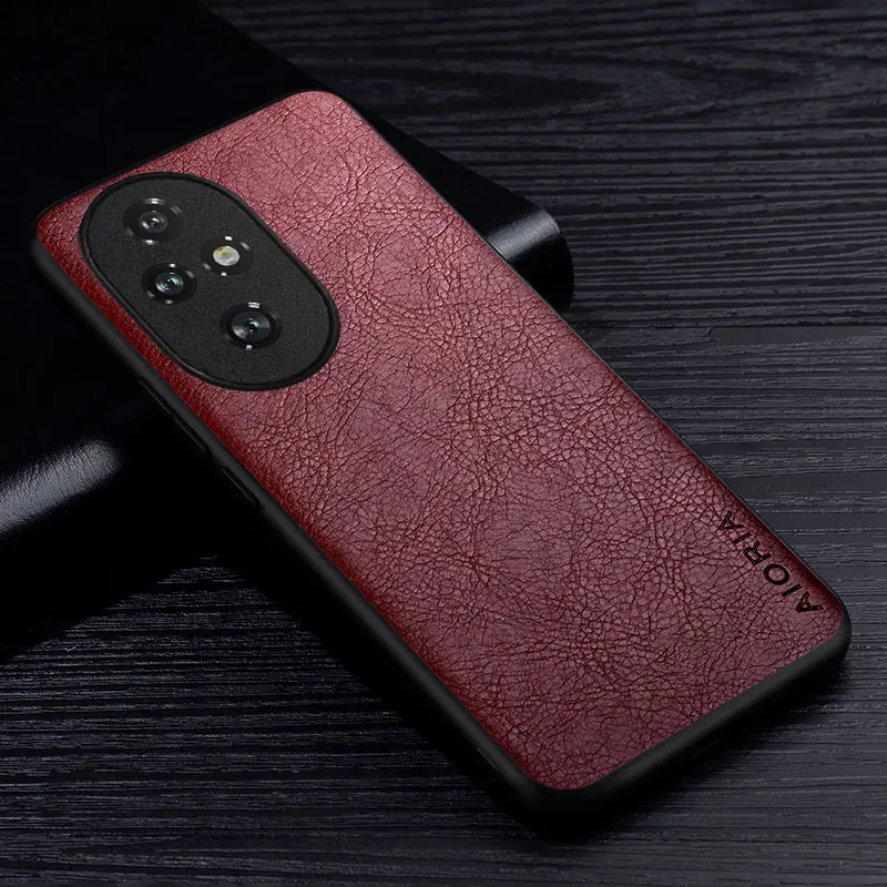 Leather Case For Honor 200 Pro Lite Luxury Business Style Retro Litchi Pattern Soft TPU Hard PU Cover for Honor 200 Pro case