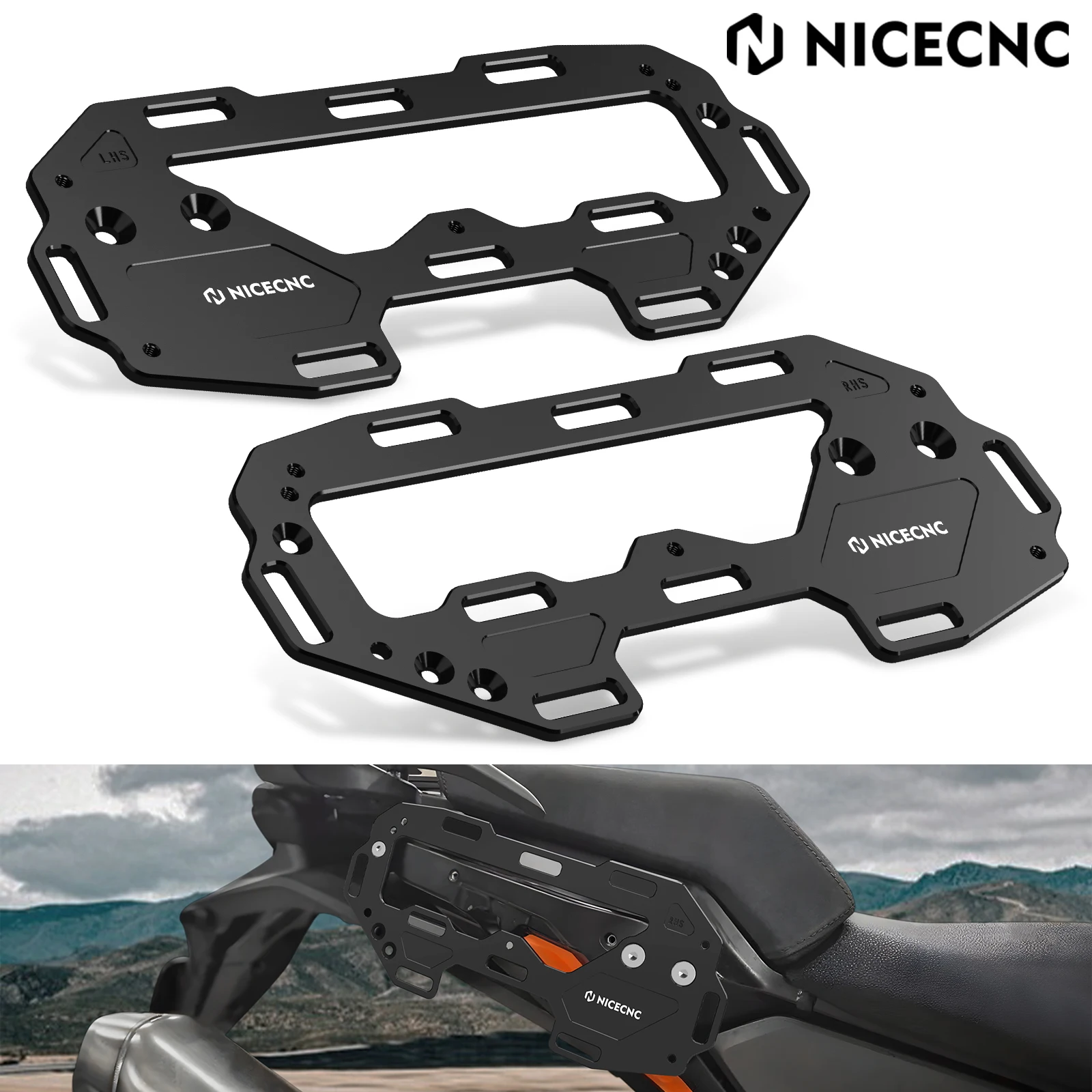 

For KTM 1290 Super Adventure R S 2021 2022 2023 Side Luggage Rack Carrier Bracket Packs Mount 1290 Super Adventure R 2021-2023
