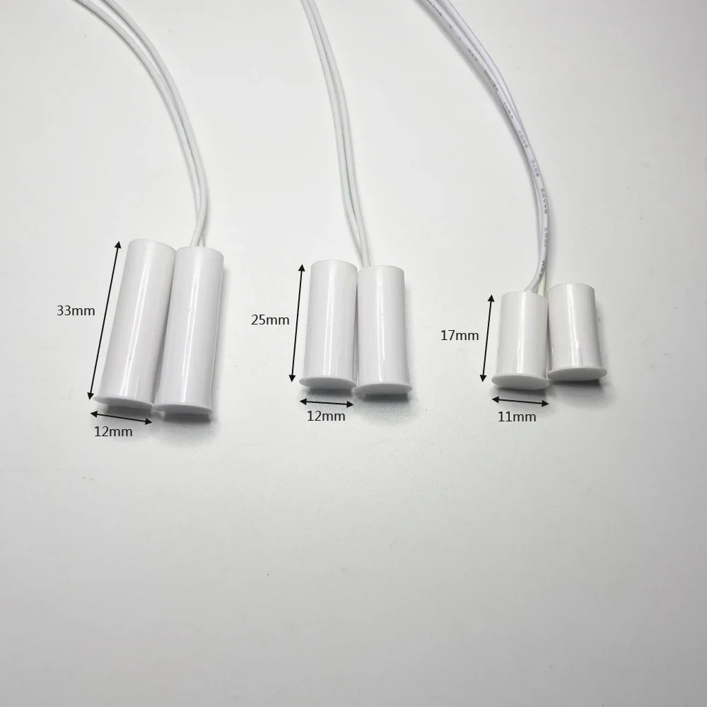 

20Pcs/Bag Wired Plastic Magnetic Switch Door Open Alarm Sensor Security Magnet Window Alarm NC NO Dry Contact Signal Output