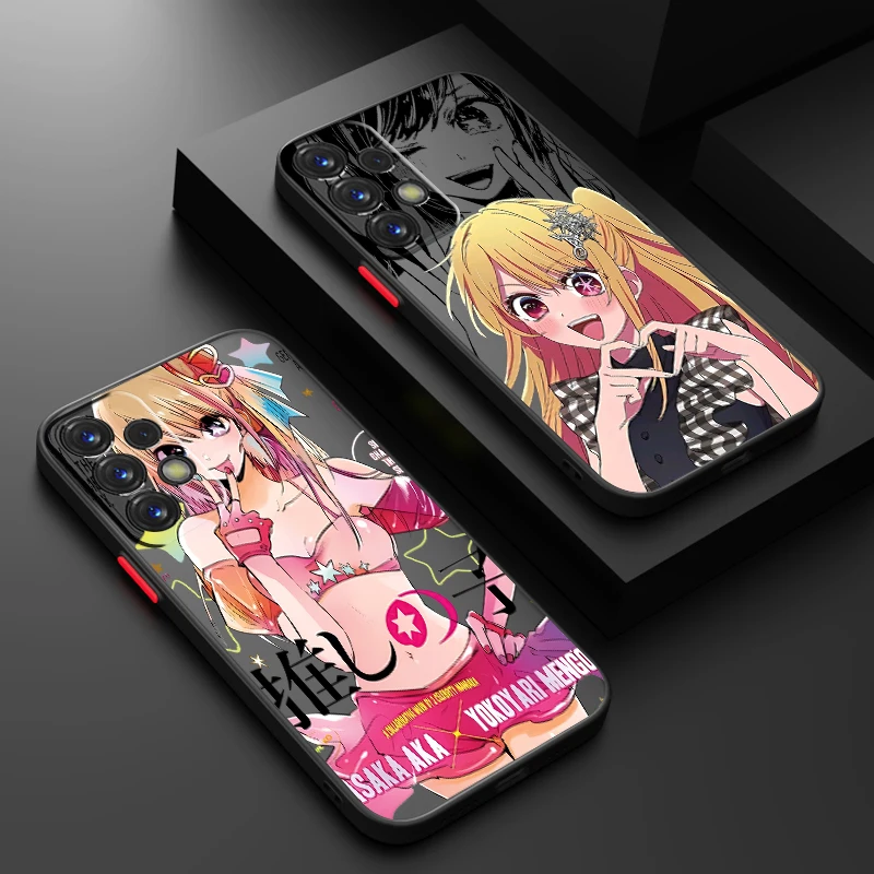 R-Rubys H-Hoshinos Anime Cartoon Frosted Translucent For Samsung Note 20 A35 A03 A54 A31 A22 A34 A14 A24 A04 A55 5G Back