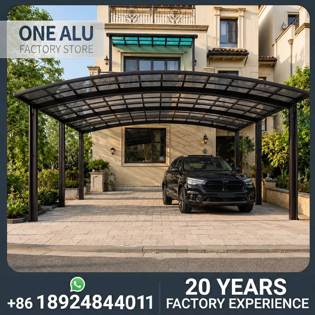 

Onealu Aluminum Outdoor Carport Canopy for All Season Vehicle Protection and Patio Parking
