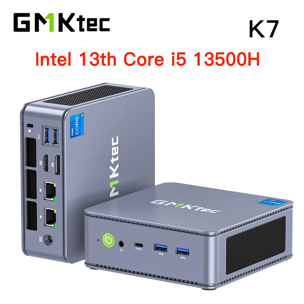 GMKtec K7 Intel Core i5 13500H Mini PC Windows 11 Pro DDR5 NVME SSD PCIe 2.5G Lan WIFI6 BT5.2 Desktop Mini PC Gamer Computer