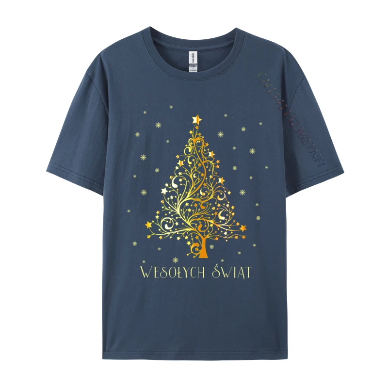 Polish Christmas Tree Poland Decoration Ornament Star Xmas Tshirt Men Cotton T-Shirt Homme T-Shirts Newest Design