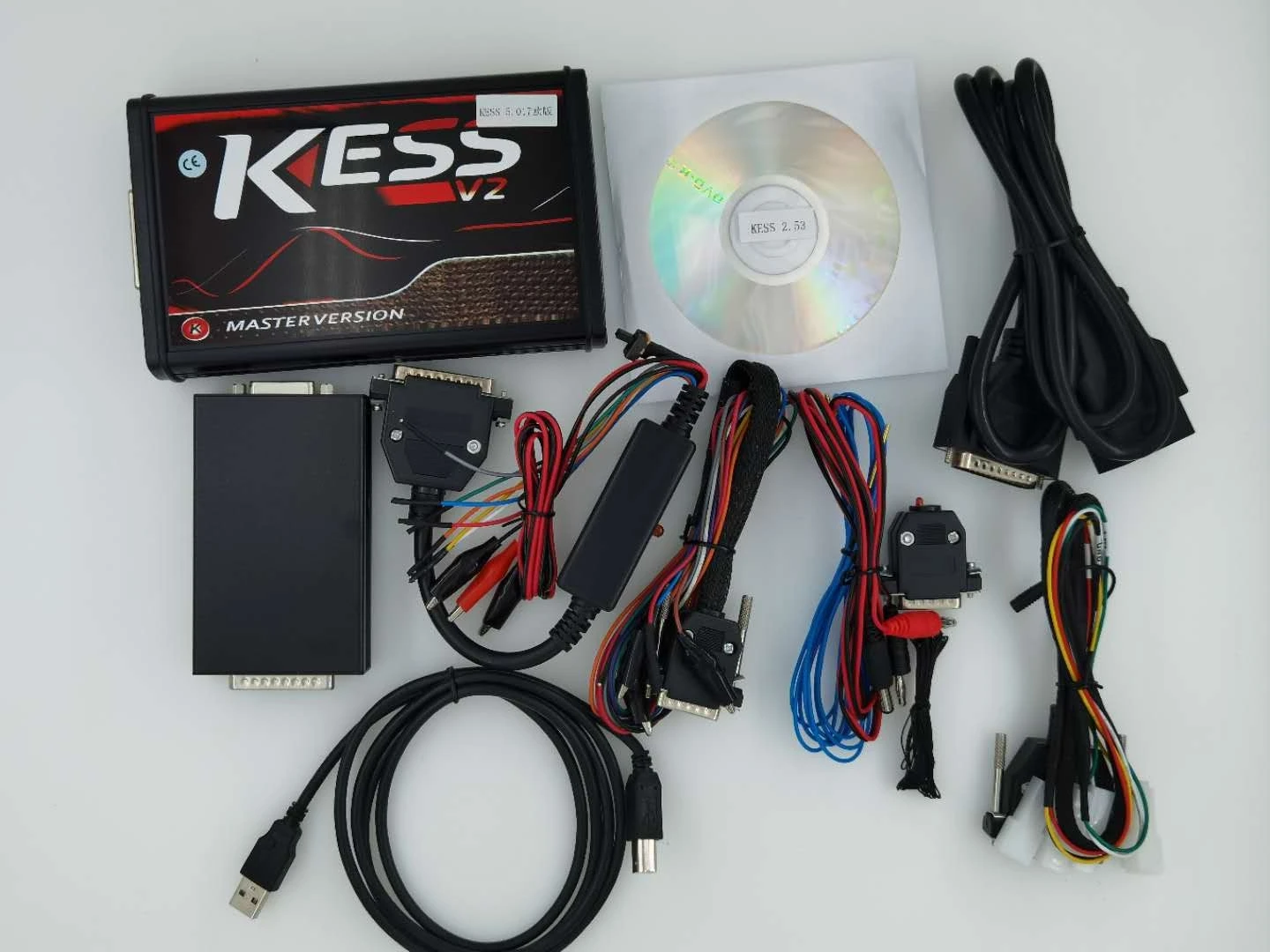إصدار Kess V2 V5.017 EU SW V2.8 مع إصدار PCB أحمر عبر الإنترنت يدعم 140 بروتوكول بدون رمز محدود