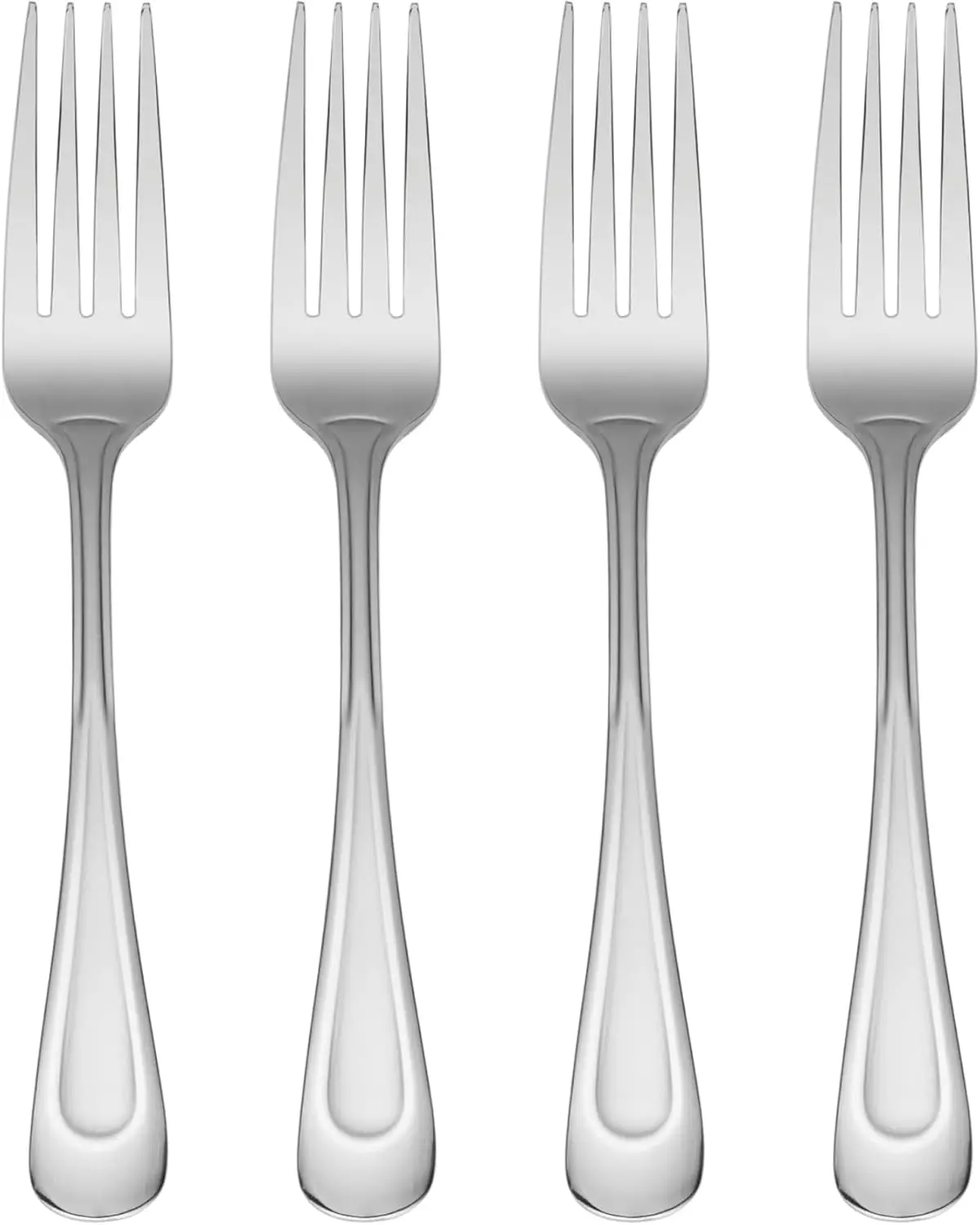 

4-Piece Dinner Fork Set, 18/0 Stainless Steel, Rust-Resistant, Dishwasher Safe, Elegant Design