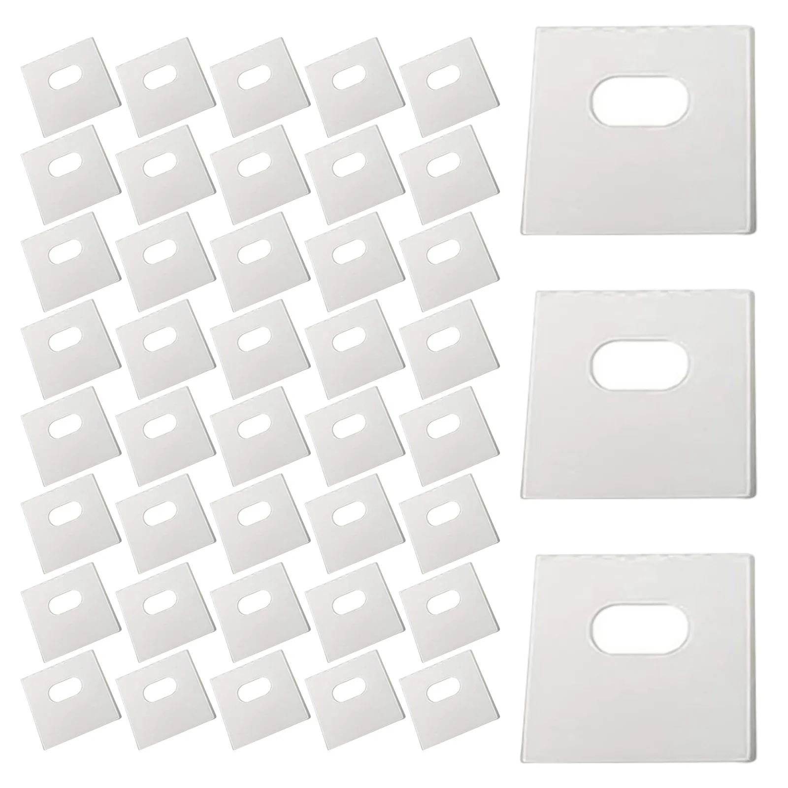 

60Pcs Vertical Blinds Repair Tabs Transparent Patch Replace Broken Slats Self Adhesive Blind Replacement Parts Fixers