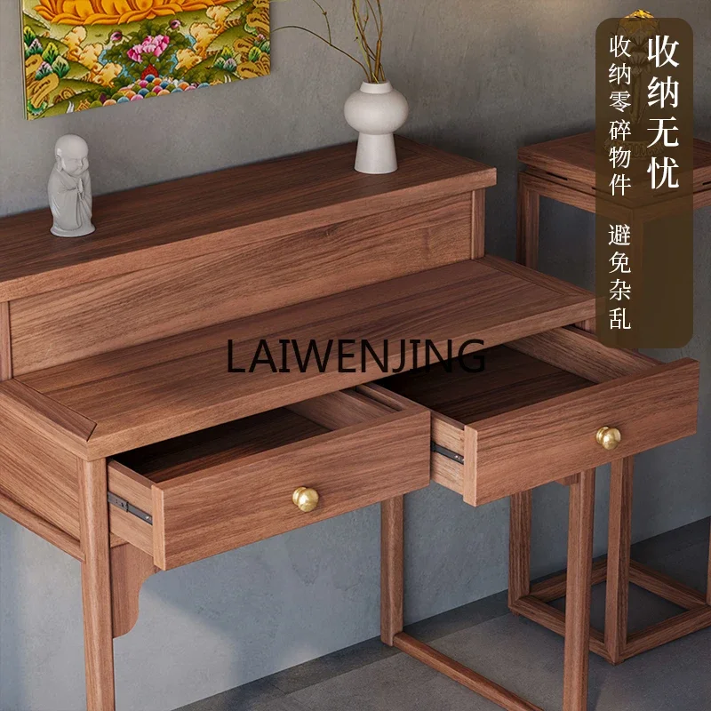 SGF table incense case new Chinese solid wood Buddhist table God of Wealth multi-layer Buddhist table