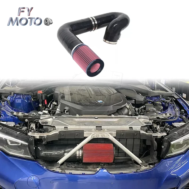 Front Mount Intake Kits for B58 G Series Black Silicone Hose