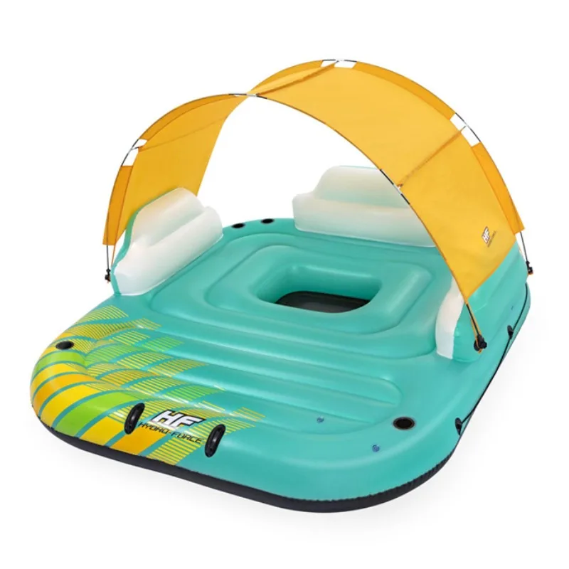 

Y Awning floating island deck chair on water, floating bed