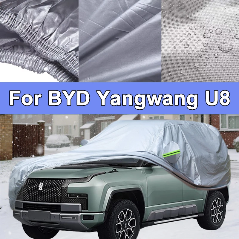 

For BYD Yangwang U8 All-Weather Car Covers 6-in-1 Waterproof Dustproof UV Proof Snowproof Scratch Resistant Protection