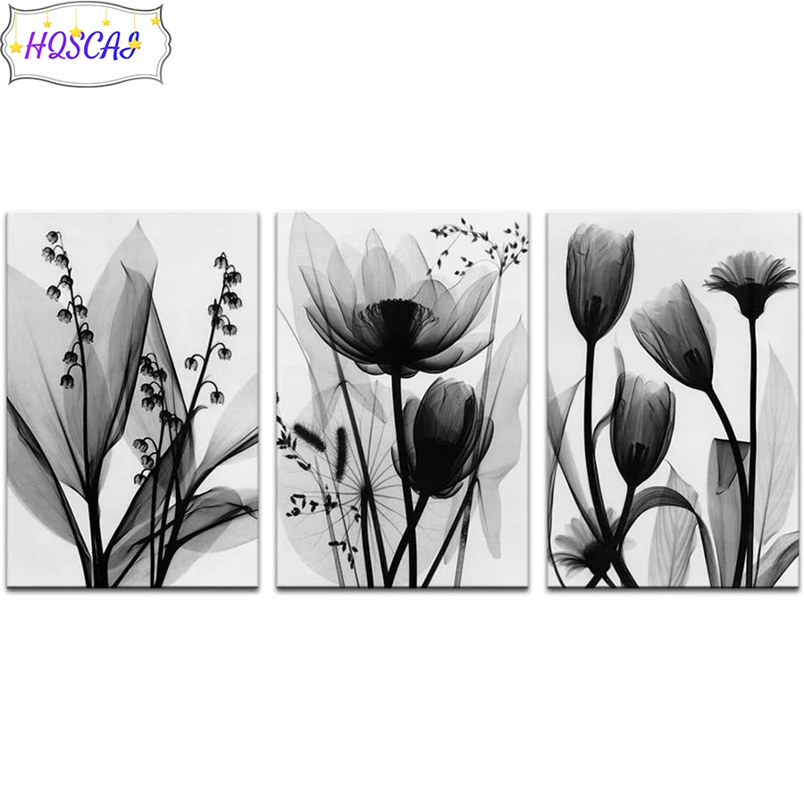 5D DIY black and white landscape Diamond Painting Cross Stitch full round square Diamond Embroidery New Handicraft Home Decor