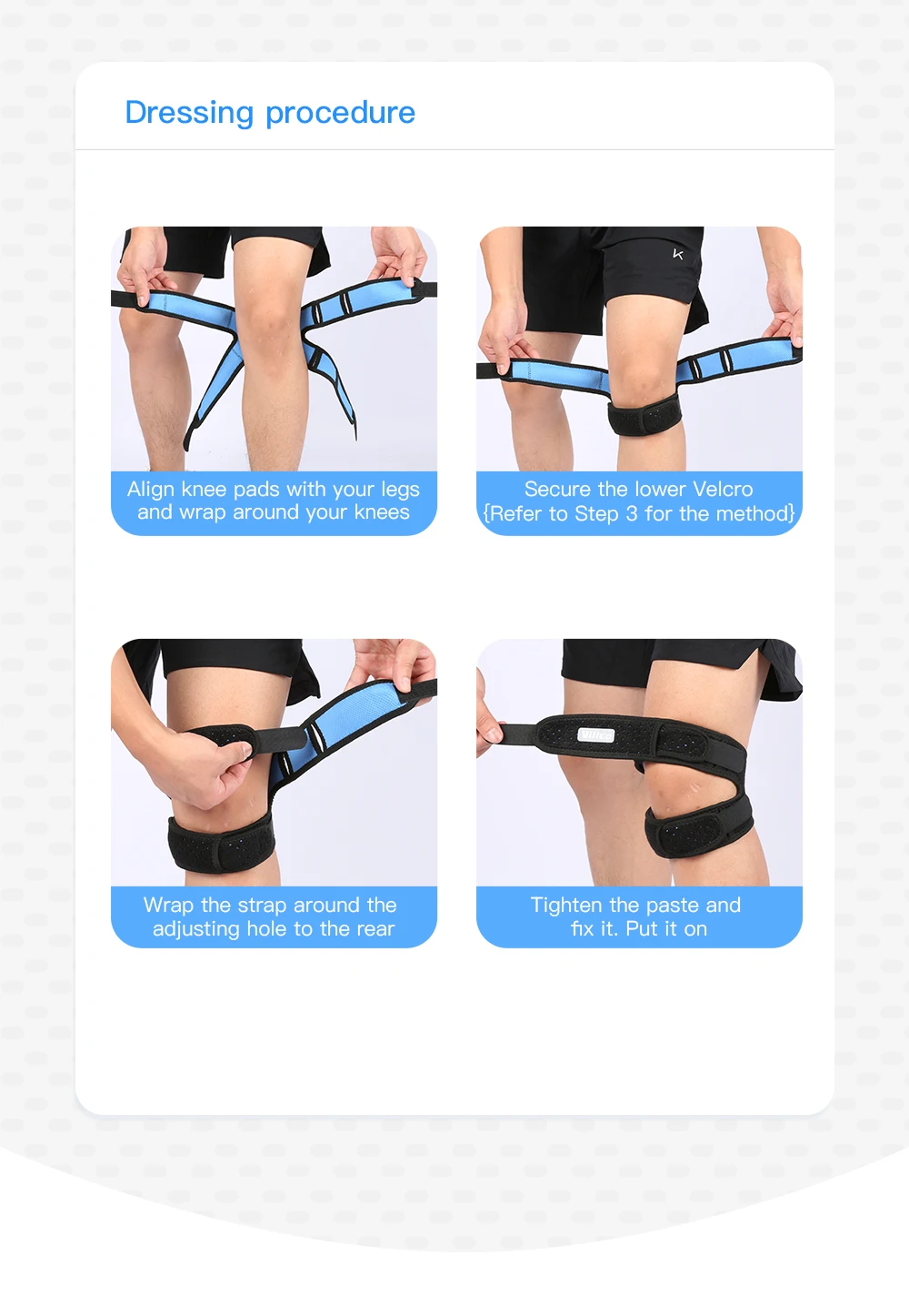 1Pcs Band Strap Einstellbare Iliotibial Knie Oberschenkel Hüfte ITB Syndrom Kompression Wrap Unterstützung, Atmungsaktive Patellar Sehnenscheidenentzündung – Detail 9