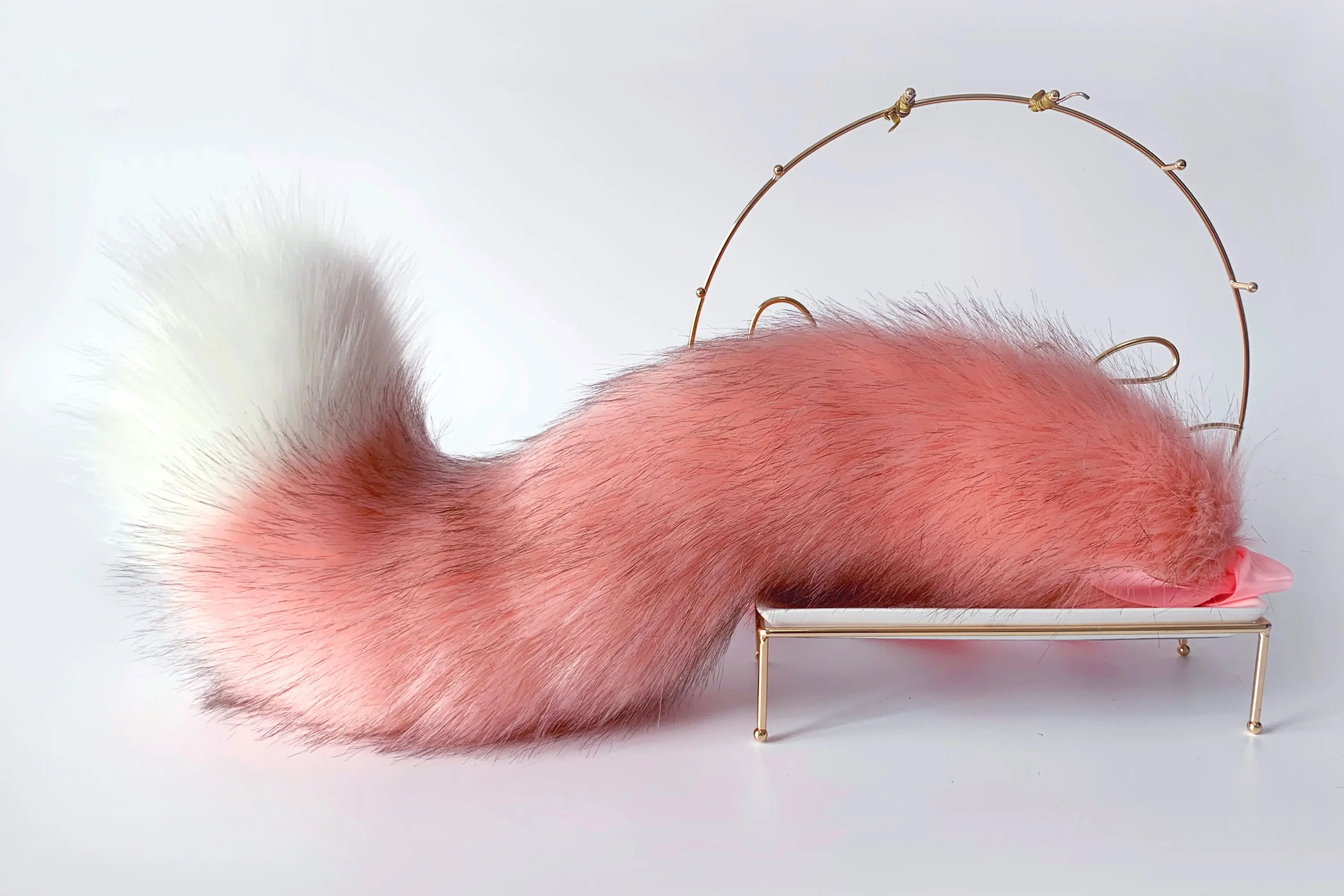 22-inch faux fur cute fox ears and tail, kitten ears and tail set, anime character cosplay ears and tail pet cosplay 6