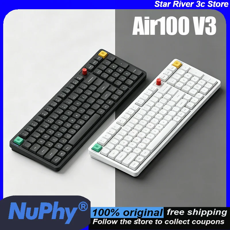 NuPhy Air100 V3 メカニカルキーボード ロープロファイル サイレント トライモード ワイヤレス Mac対応 オフィス ポータブル 複数レイアウト対応