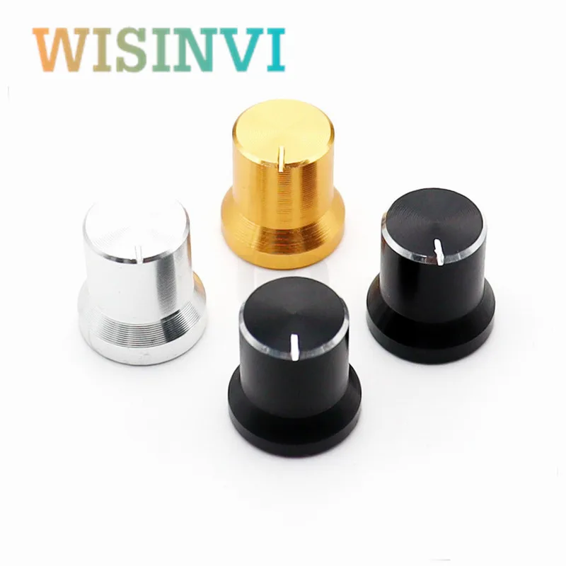 5PCS 15*15.5MM Aluminum Alloy Knob Cap Potentiometer Speed Control Switch Knob Suitable For Flower Shaft 6MM