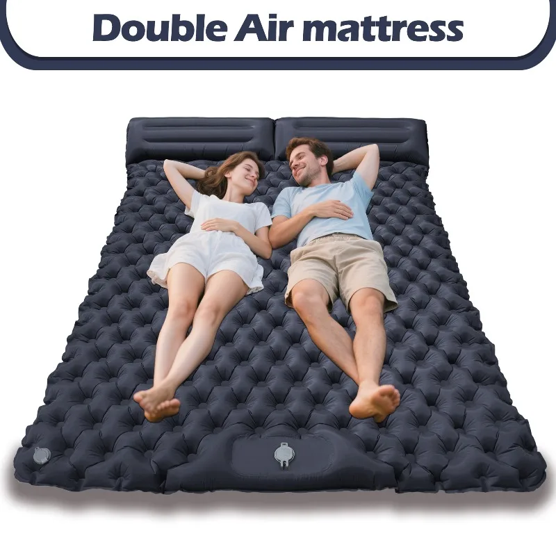 Foot Pump Inflatable Mat TPU Waterproof Air Mattress for Camping Tent