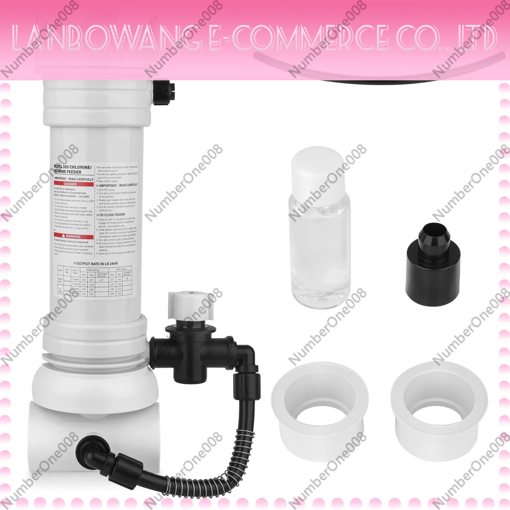 Replacement Automatic Chlorinator Inline Pool Chemical Feeder for Pentair Rainbow 300 320 5-10ppm