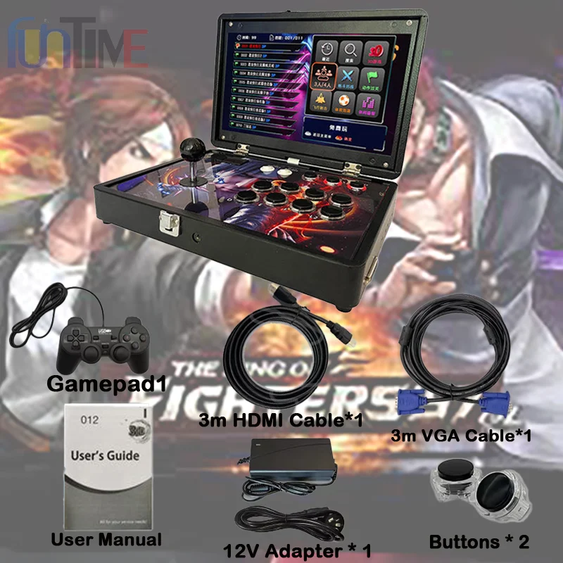 32000-in-1 HD Retro Portable Arcade Game Console New Design with Joystick Control in Spanish Japanese English