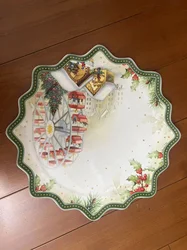 German V Bao Tableware Christmas Biscuits Plate Dish Rectangular Plate Mug Salad Dish Dessert Plate Fruit Holder Plates