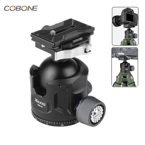 COBONE Cabeza de bola de trípode compatible con Arca Swiss y Picatinny Adaptador de montaje de cabeza de bola panorámica para caza y fotografía